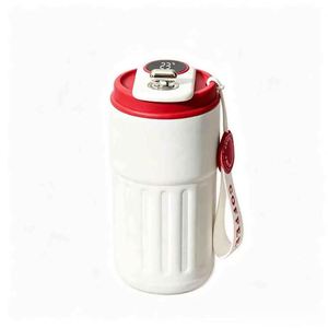 <b>Smart</b> Temperature Display Coffee Tumbler Vertical Stripe Water Bottle With Portable Lanyard Custom Logo Travel Gift <b>Mug</b> - Product Image 4