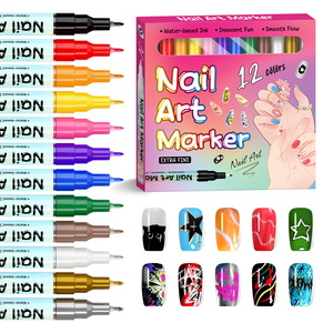 Set di 12 <span class=keywords><strong>Pennarelli</strong></span> <span class=keywords><strong>per</strong></span> Nail Art Flysea, Nuovi Marcatori <span class=keywords><strong>per</strong></span> Unghie in Gel 2026, Penna <span class=keywords><strong>per</strong></span> Smalto a Rapida Asciugatura e Lunga Durata <span class=keywords><strong>per</strong></span> Bambini - Product Image 4