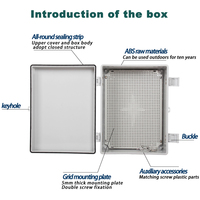Boîte de jonction étanche IP67 pour extérieur, en plastique ABS, boîte de distribution grise, boîtier de contrôle industriel 300X200X195mm IP67