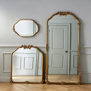 <span class=keywords><strong>Miroir</strong></span> mural ou de sol <span class=keywords><strong>d</strong></span>écoratif en bois <span class=keywords><strong>doré</strong></span> sculpté <span class=keywords><strong>à</strong></span> <span class=keywords><strong>la</strong></span> main, motif colibri et floral, finition <span class=keywords><strong>or</strong></span> antique, pour salon, chambre, entrée, maison - Product Image 1