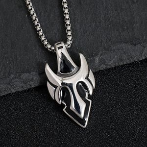 Yunnique – pendentif épée dragon flamme alien en acier inoxydable, collier Hip Hop Punk pour hommes, cadeau, design géométrique, JD215 - Product Image 2
