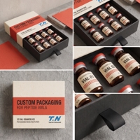 Boîte rigide rouge personnalisée pour éponge de peptides avec impression offset