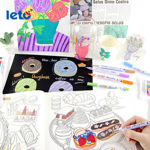 High Quality Custom Logo 24-Color Nylon <strong>Nib</strong> Marker Set Water-Based Permanent Ink Acrylic Pens for Glass &amp; Porcelain - Product Image 5