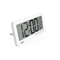Jam Alarm Meja Belajar Elektronik LCD Besar Warna Sublimasi untuk Kantor, Kamar Tidur Siswa, dengan Port Pengisian Daya USB