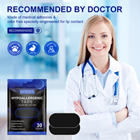 OEM ODM Private Label Pack de 30 pièces de haute qualité, bandes de sommeil hypoallergéniques sans latex, bande buccale noire anti-ronflement pour dormir