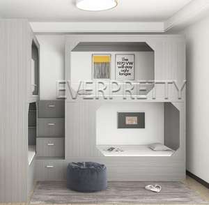 Мебель для общежития прочная деревянная двухъярусная кровать для <span class=keywords><strong>4</strong></span> человек - Product Image 4