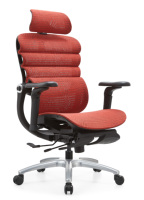 Chaise de bureau ergonomique massante chauffante avec support lombaire 3D, accoudoirs 6D, maille respirante et repose-pieds rétractable 135 °   Appuie-tête inclinable