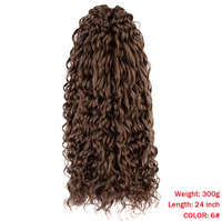 Pour les fournisseurs d'usine en gros : Extension de cheveux synthétiques Ariel pour tressage, résistants à la chaleur, ondulations profondes, longues torsades, pour tissage.