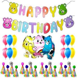 H.E.R ACCESSORIES Decoraciones de Cumpleaños con Licencia Oficial, 31 Piezas, Artículos Originales para Fiestas, Gorros de Fiesta, Pancartas de Cumpleaños, Globos, Arcoíris - Product Image 1