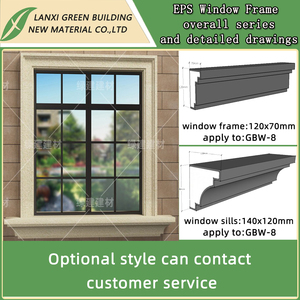 Hot bán trang trí dòng ngoài trời cửa sổ Thiết Lập Mô Hình eo EPS dòng xây dựng trang trí bên ngoài GRC/EPS parapet tường - Product Image 3