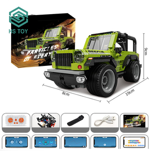 HS 320 pz doppio controllo RC auto Set di blocchi programmabili giocattoli con telefono App per il controllo del Robot - Product Image 6