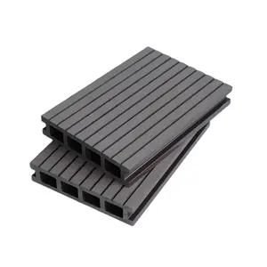 Papan DeKing Komposit Luar Ruangan Kebun Solid Decking Teras Luar Ruangan Ramah Lingkungan