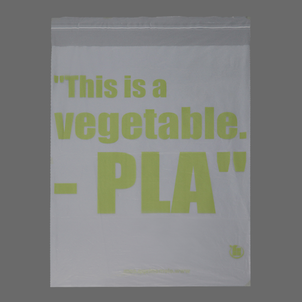 ถุงพลาสติกใสโพลีเอสเตอร์มีกาวในตัวทำจากพลาสติกใช้ในบรรจุภัณฑ์ช้อปปิ้งสำหรับสุนัขป๊อป PLA ย่อยสลายได้