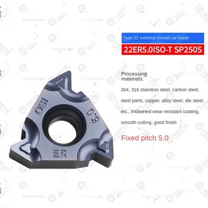 OKE fabrika için sert alaşım CNC ekler iplik kesme torna araçları için çelik OEM Support-16IRM agag55 22er/IR 3.5 4.0 4.5 5.0 - Product Image 5