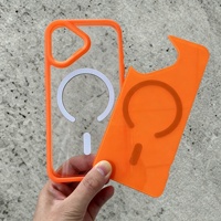 Coque de téléphone magnétique 2-en-1 en TPU et PC avec plaque transparente remplaçable pour iPhone 17 16 15 Pro Max – Dos modulaire interchangeable et personnalisable