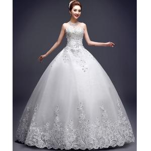 Sin tirantes con cuentas apliques una línea baratos vestidos de <span class=keywords><strong>novia</strong></span> chinos al por mayor vestidos de <span class=keywords><strong>novia</strong></span> - Product Image 1