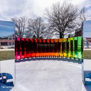 Vincentaa moderna decorazione esterna paesaggio arte installazione colorata grande scultura acrilica - Product Image 3