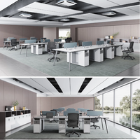 Mobilier de bureau moderne : Poste de travail informatique de type bureau cloisonné – Idéal pour le personnel de bureau, bureau modulaire, mobilier de bureau