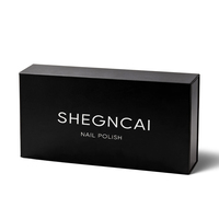 Boîte cadeau rigide personnalisée en forme de livre noir avec insert en EVA, boîte à fermeture magnétique pour emballage de cosmétiques, vernis à ongles, coffret cadeau