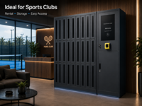 Casillero Inteligente de Alquiler de Equipos Deportivos de Autoservicio con Pantalla Grande, Gabinete de Almacenamiento Inteligente para Club de Pádel, Gimnasio