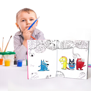 niños de color de impresión de los niños de estilo libre pintura <span class=keywords><strong>dibujo</strong></span> animal de papel para colorear gran garabateando libro - Product Image 4