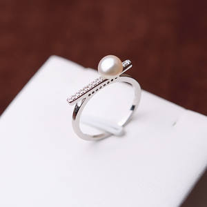 แหวนเงินแท้ Wenchi S925 แบบปิดสำหรับผู้หญิง ขนาด 7-8 มม. สำหรับใส่ไข่มุก อุปกรณ์ DIY ถาดเปล่า 128 ช่อง สำหรับงานเครื่องประดับ รุ่น 16990 - Product Image 3