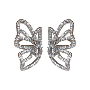 Butterfly Clip On Earrings for Women Sparkling Non Pierced Ear Cuff Daily Fashion Jewelry - Product Image 6