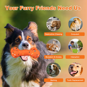 Üretici OEM çevre dostu ETPU oyuncak köpek kemik dayanıklı yıkılmaz köpek oyuncak agresif Chewer için interaktif Pet güvenli oyuncak - Product Image 3