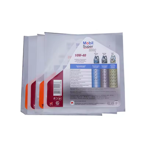 Etiquette d'emballage adhésive découpée à l'emporte-pièce étanche résistante à l'huile double face imprimée double couche pour bouteille d'huile <span class=keywords><strong>moteur</strong></span> - Product Image 3