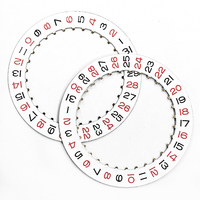 Disque de calendrier de montre 23,3 mm noir/rouge pour mouvement 2824/PT5000, pièces de rechange pour réparation de montres
