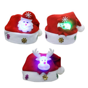 Personnalisé personnalisé ajouter un nom, chapeau <span class=keywords><strong>de</strong></span> Noël casquette pompon impression broderie Logo chaud velours noir bleu rouge vert hiver chapeaux <span class=keywords><strong>de</strong></span> père noël - Product Image 3