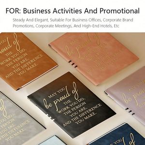 Customized A5 <b>Notebook</b> Soft Skin Leather Cover 100 Sheets Printed Planner Business Office Handwriting Meeting Minutes <b>Diary</b> - Product Image 5
