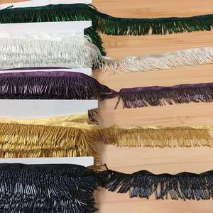 Frangia di vetro con perline di alta qualità 4Cm di pizzo lungo con perline per abito su rotolo - Product Image 2