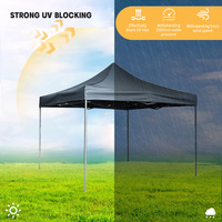 Carpa Publicitaria Exterior Personalizada con Logotipo Impreso, Toldo de Cuatro Patas con Cortinas Laterales, Impermeable, de Poliéster Plegable para Eventos