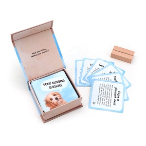 Op maat gemaakte familie-motivatiekaartenset met citaten, affirmaties en mentale gezondheid, inclusief standaardhouder van papier. - Product Image 6