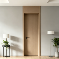 Porte intérieure insonorisée de style moderne et écologique, de haute qualité, avec cadre en aluminium et bois, finition de surface, avec poignée