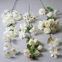 Arrangements floraux en fausse soie blancs pour mariage, décoration de plafond de chapelle, fleurs pour allée centrale, présentoirs pour hôtel