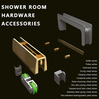 Accessoires de poulie pour porte coulissante moderne en acier inoxydable, anti-rouille, quincaillerie de salle de bain, rouleau de porte en verre pour cabine de douche