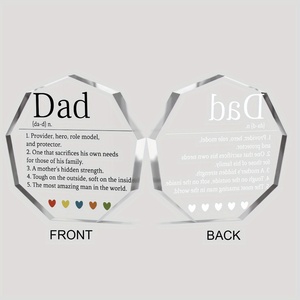 Acrílico papá Acción de Gracias octogonal placa conmemorativa recuerdo transparente contiene bendiciones sinceras apoyo personalización - Product Image 4