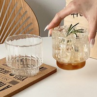 Beeman rétro rayures verticales tasse en verre résistant à la chaleur tasse à café pour glace café boisson tasse à eau pour verres en verre froid