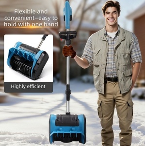 21V Kabelloser Kunststoff-Schneefräse Elektrischer Handgeführter Schneeräumer Wiederaufladbarer Akku Bürstenloser Motor Schneefräse - Product Image 4