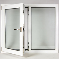 Ventanas Abatibles Modernas para Cocina al por Mayor, Marco de Plástico, Aluminio, UPVC, Vidrio Compuesto, Aislamiento Térmico, Insonorizadas, Ahorro Energético