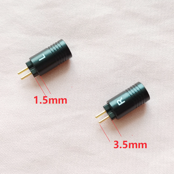 Gold Plated Copper 2-Pin 0.78mm Earphone Plug Connectors With Short Steps