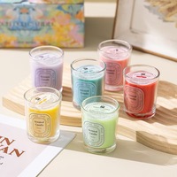 Lilin Aromaterapi Mini Mewah Berbahan Lilin Kedelai Klasik Buatan Tangan dalam Stoples Kaca dengan Kotak Hadiah untuk Dekorasi Rumah