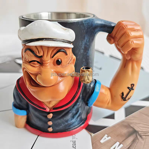 פופאי מובלט קריאייטיב אירופה צינור אמריקאי זקן קישוט שולחן עבודה קישוט כוח קפה כוס מתנה חומרים רב תכליתיים - Product Image 3