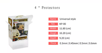 Boîtes en plastique PET sans acide de 1 mm pour Funko Pop de 4 et 6 pouces, lot de 2, cartons de présentation transparents