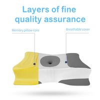 Oreiller oblong personnalisé avec logo/couleur/design, confortable pour dormir, orthopédique, en mousse à mémoire de forme, pour le voyage, soulageant les douleurs cervicales, marin, solide, gonflable