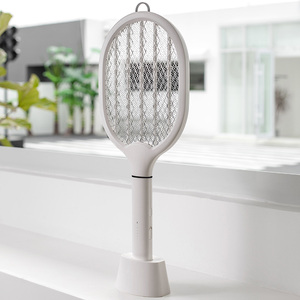<span class=keywords><strong>Lampe</strong></span> anti-moustiques rechargeable en ABS écologique, piège à mouches électronique rotatif, raquette anti-insectes UV LED - Product Image 4
