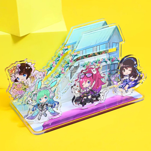 Soporte de acrílico transparente personalizado al por mayor para tarjetas de exhibición con múltiples inserciones, diseño creativo de dibujos animados, animación DIY, accesorio para fans de estrellas, personalizable - Product Image 4