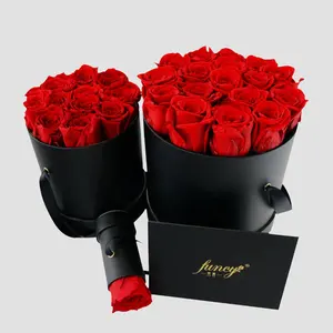 Коробки с цветами 2020, оптовая продажа, вечный и всегда сохраненный цветок розы в одной бумажной подарочной коробке
